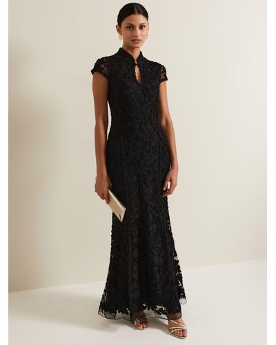 Phase Eight Collection 8 Wenda Tapework Lace Dress - Black