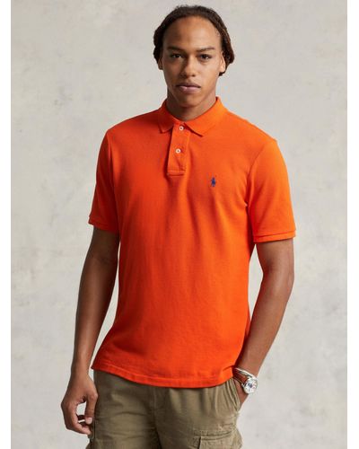 Ralph Lauren Polo Short Sleeve Custom Slim Fit Polo Shirt - Orange
