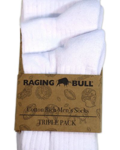 Raging Bull Cotton Mix Socks - White