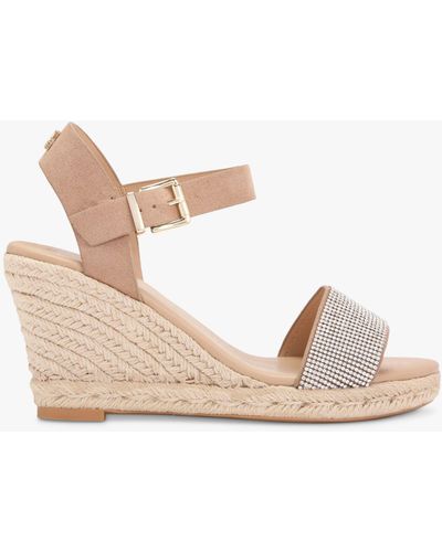 KG by Kurt Geiger Paisley Blind Wedge Heel Espadrilles - Natural