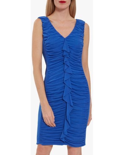 Gina Bacconi Junette Mesh Dress - Blue