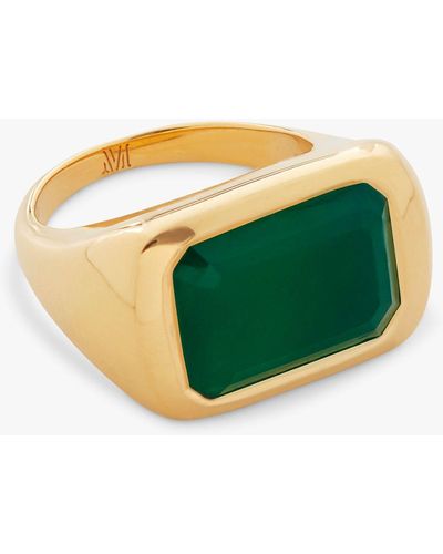 Monica Vinader Onyx Cocktail Ring - Green