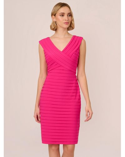 Adrianna Papell Banded Jersey Dress - Pink