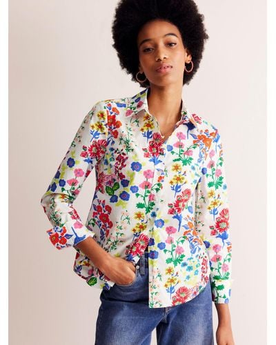 Boden Sienna Floral Print Cotton Shirt - Multicolour