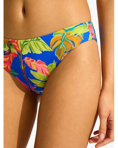 Seafolly Tropica Hipster Bikini Bottoms - Blue