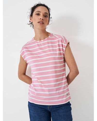 Crew Ruby Stripe T-shirt - Pink