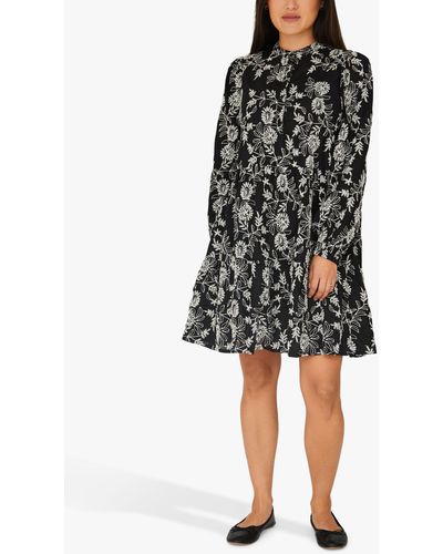 A-View Embroidered Dress - Black