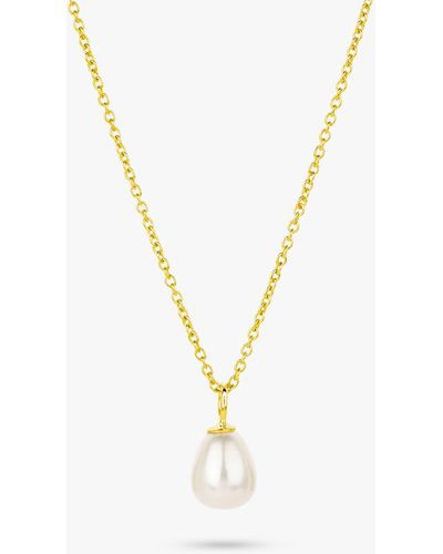 Claudia Bradby Favourite Freshwater Pearl Pendant Necklace - Metallic