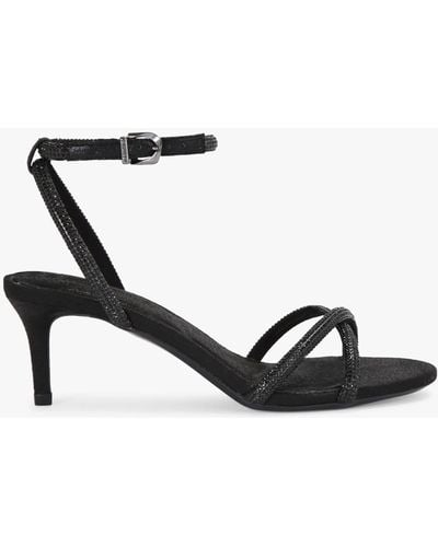 Carvela Kurt Geiger Stargaze Embellished Mid Heel Sandals - Black