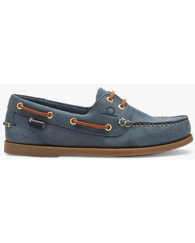 Chatham Deck Ii G2 Leather Boat Shoes - Blue