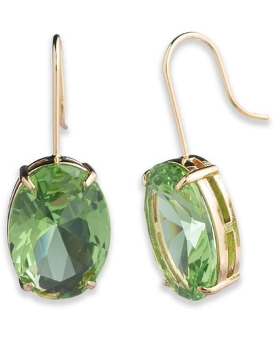 Ralph Lauren Lauren Oval Stone Drop Earrings - Green