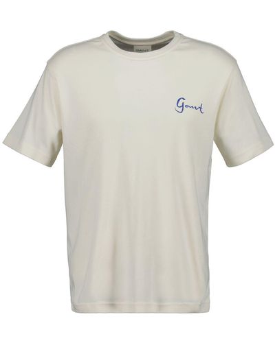 GANT Ssn Graphic T-shirt - White