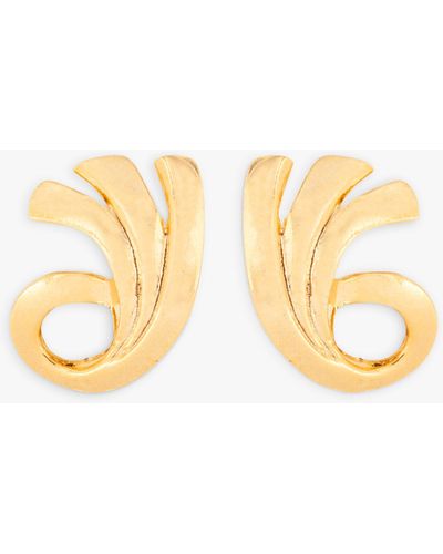 Susan Caplan Swirl Effect Clip-on Earrings - Metallic