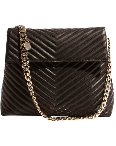 Karen Millen Leather Regent Chain Bag - Black