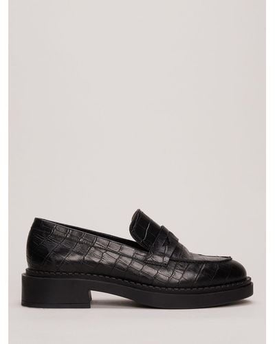 Phase Eight Chunky Leather Loafers - Black