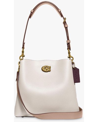 COACH Willow Bucket Bag In Colorblock - White