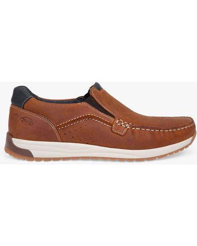 Pod Sean Leather Loafers - Brown