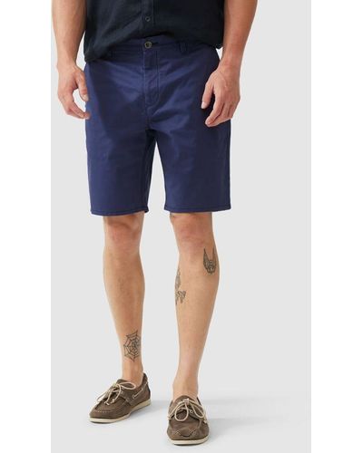 Rodd & Gunn North Thames Stretch Cotton Slim Bermuda Shorts - Blue