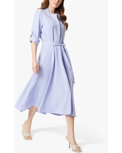 James Lakeland Roll Sleeve Midi Dress - Blue