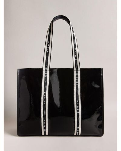 Ted Baker Celinie Branded Webbing Large Tote Bag - Black