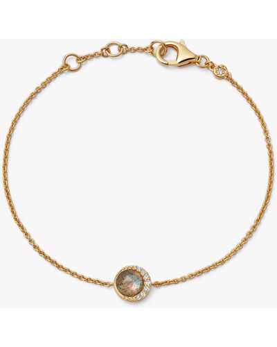 Astley Clarke Semi-precious Stone Round Charm Chain Bracelet - Metallic