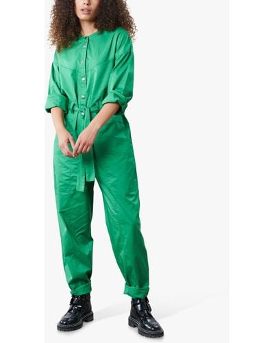 Lolly's Laundry Yuko Cotton Relaxed Fit Jumpsuit - Green