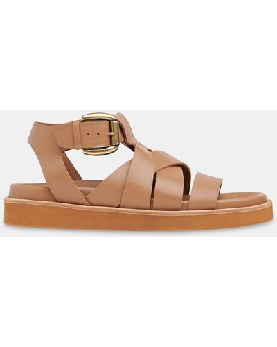 Whistles Ezra Strappy Leather Sandals - Brown