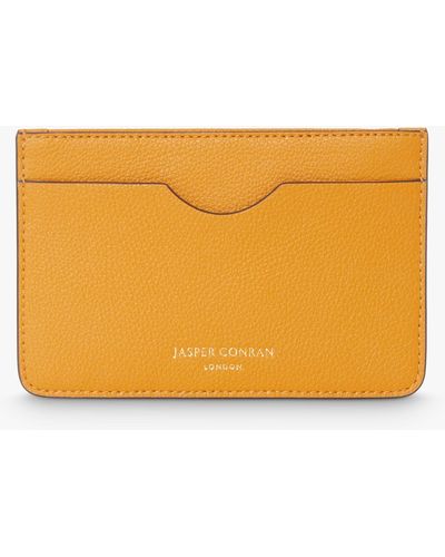 Jasper Conran Bryn Leather Zip Card Holder - Orange