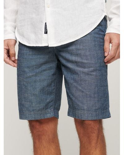 Superdry Vintage International Cotton Shorts - Blue