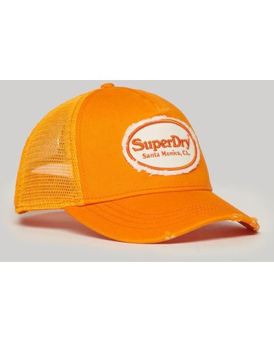 Superdry Mesh Embroidery Baseball Cap - Orange