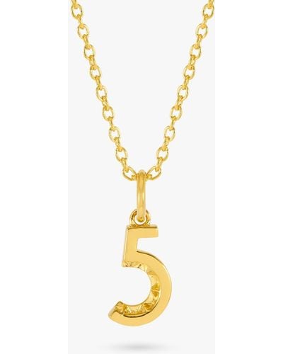 Rachel Jackson Art Deco Symbolic Number Necklace - Metallic