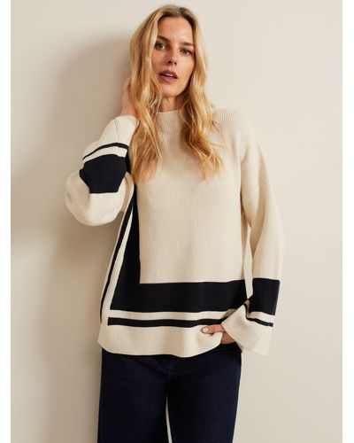Phase Eight Kayleigh Ribbed Colour Block Jumper - Black
