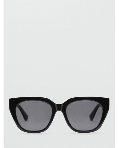 Mango Musie Square Frame Sunglasses - Black