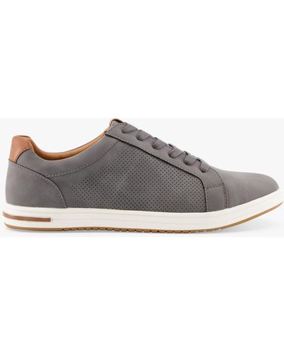 Dune Tezzy Suedette Lace Up Trainers - Grey