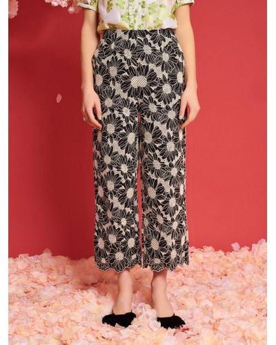 Sister Jane Dream Flower Haze Cropped Trousers - Pink