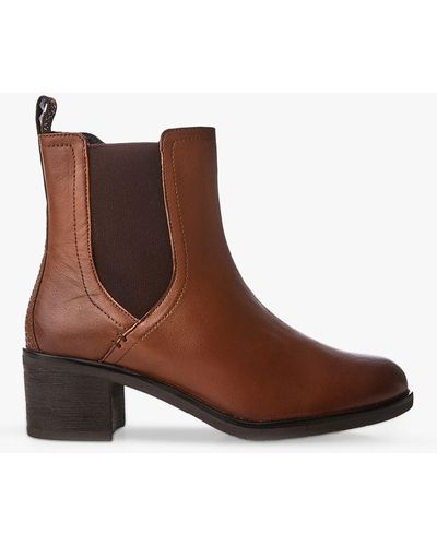 Moda In Pelle Natele Leather Ankle Boots - Brown
