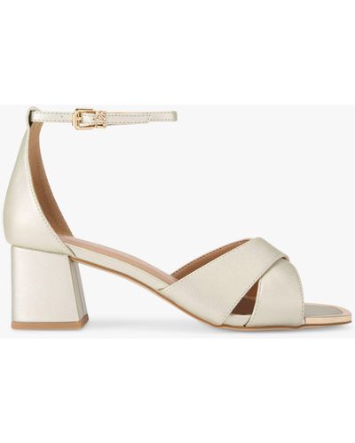 KG by Kurt Geiger Freya Block Heel Sandals - Natural