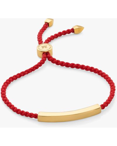 Monica Vinader Linear Friendship Bracelet - Red