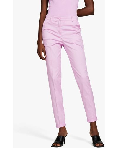 Sisley Cigarette Twill Trousers - Pink