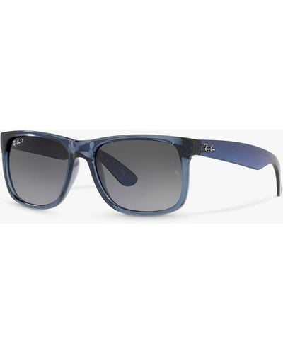 Ray-Ban Rb4165 Polarised Justin Square Sunglasses - Grey