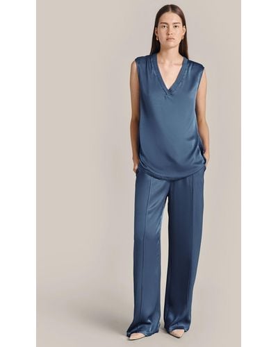 Ghost Lucia Wide Leg Trousers - Blue