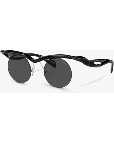 Prada Pr A24s Round Sunglasses - Grey