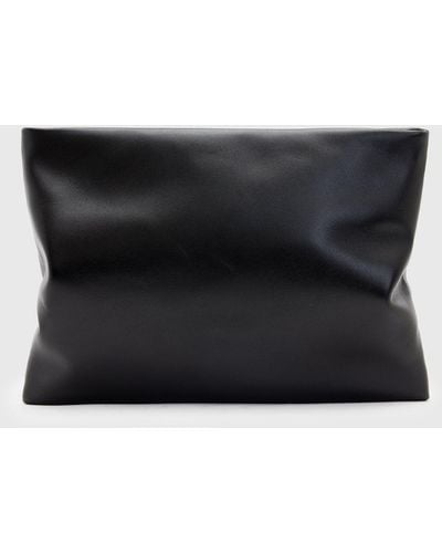 AllSaints Bettina Soft Leather Clutch Bag - Black
