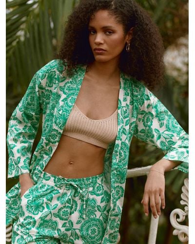 Baukjen Montserrat Kimono Floral Cover Up - Green