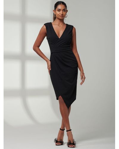 Jolie Moi Kiana Ruched Bodycon Dress - Black