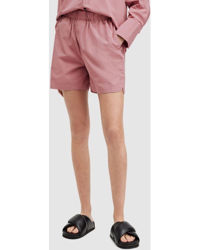 AllSaints Karina Organic Cotton Shorts - Pink