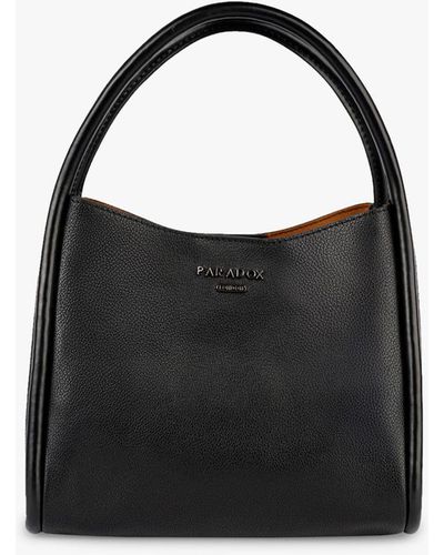 Paradox London Oaklynn Faux Leather Medium Grab Bag - Black