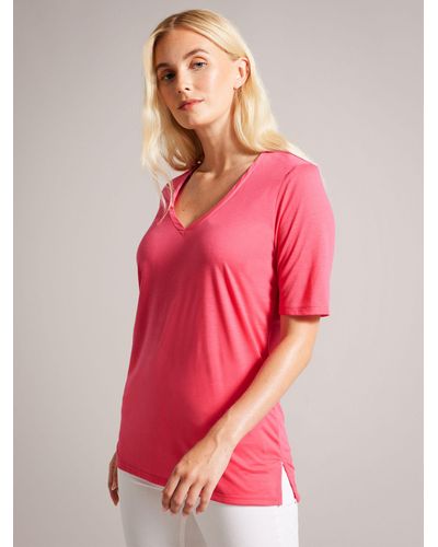 Ted Baker Kerika Easy Fit V-neck T-shirt - Pink