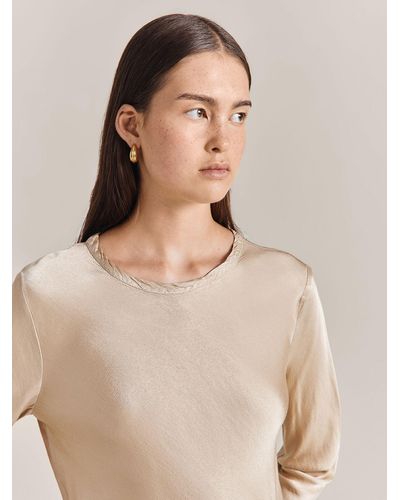 Ghost Mabel Long Sleeve Top - Natural