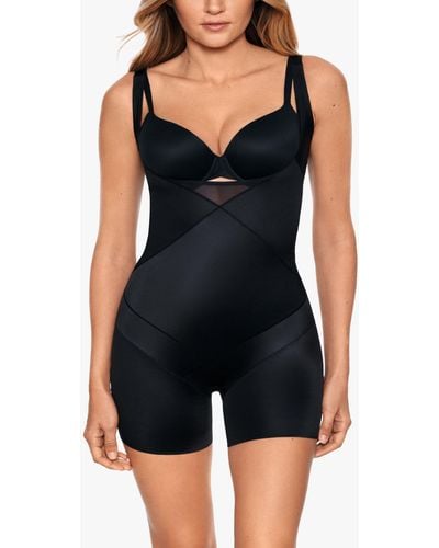 Miraclesuit Tummy Tuck Wear Your Own Bra Bike Short Bodysuit - Black